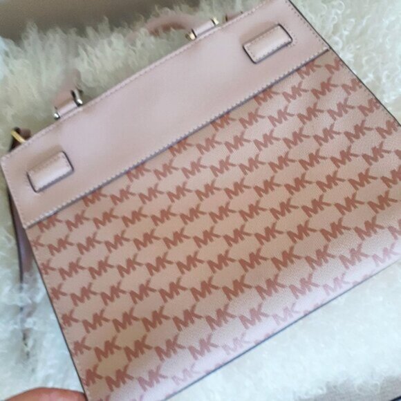 NWT MICHAEL Michael Kors Reagan blossom pink medium satchel - Picture 4 of 8